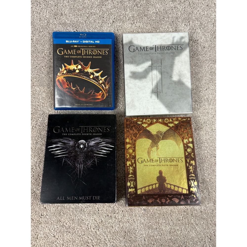 Game of Thrones Bundle Seasons 2 3 4 5 HBO Fantasy TV Series not tested